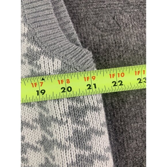 ABERCROMBIE & FITCH Mens Sleeveless Cotton V Neck Vest Size L White/Gray - Picture 3 of 7